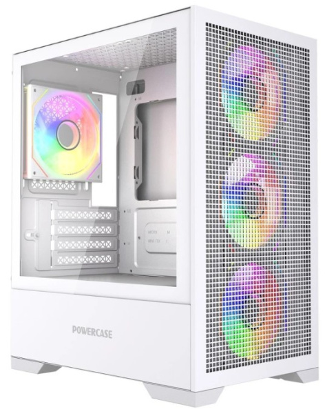 Изображение товара Корпус Powercase Mistral Micro B315W с подсветкой ARGB, стеклянной боковиной
