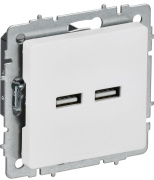 фото Розетка USB  IEK BR-U21-D31-K91
