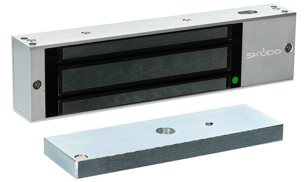 

Замок Skudo SK-EL500A-MDS электромагнитный алюминий с датчиком положения двери, SK-EL500A-MDS