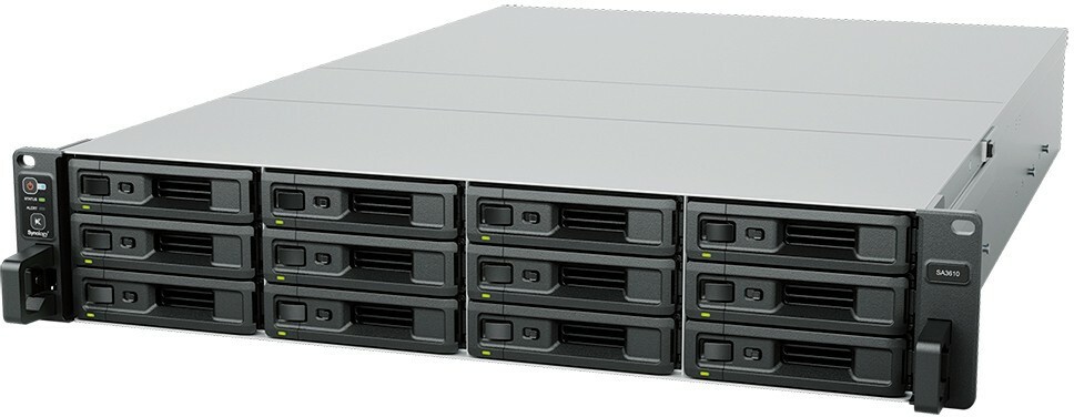

Сетевое хранилище Synology SA3410 Intel Xeon D-1541, 12x3.5/2.5" HDD/SSD SATA,SAS, RAID JBOD/0/1/5/6/10, 4хGbLAN, 2x10GbLAN, 2xUSB3.2 Gen 1*, 2U, без, SA3410