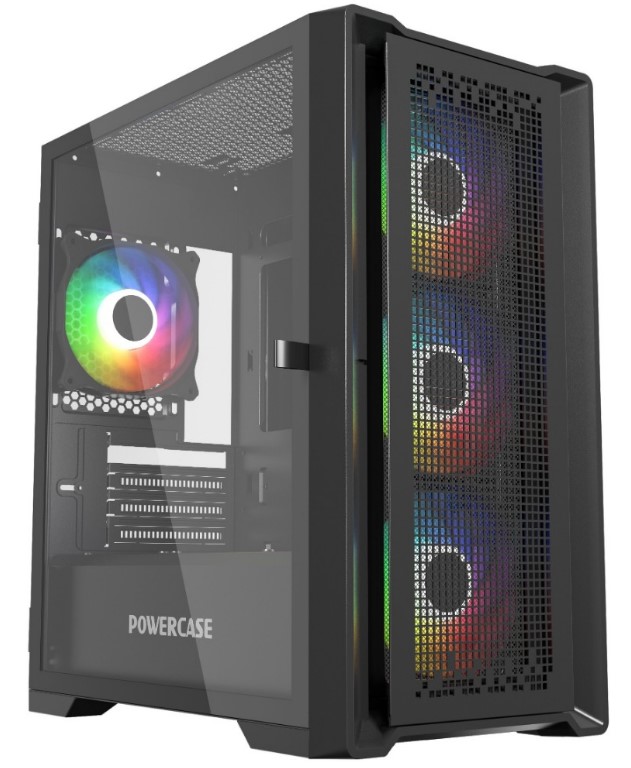 

Корпус mATX Powercase ByteFlow Micro Black LE CAMBFB-A4-LE без БП, боковая панель из закалённого стекла, 2*USB 2.0, USB 3.0, ByteFlow Micro Black LE