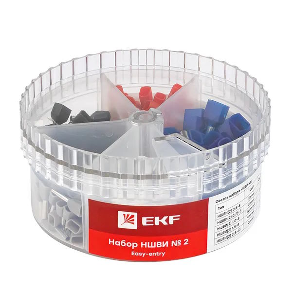 

Набор наконечников EKF nabor-nshvi-2 НШВИ(2) №2 (2x0,5-2x2,5мм2) PROxima, nabor-nshvi-2