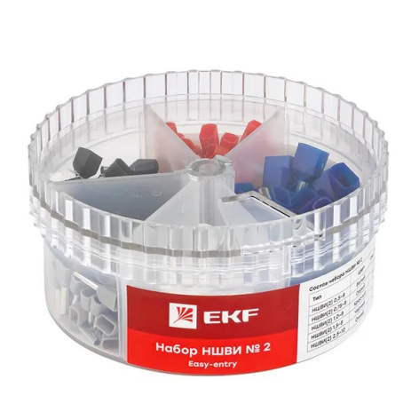 Изображение товара Набор наконечников EKF nabor-nshvi-2 250 шт для электромонтажа