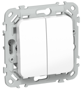 фото Выключатель двухклавишный  IEK FI-V24-0-10-1-K01