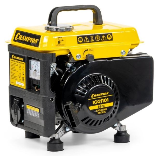 

Генератор бензиновый CHAMPION IGG1101 (1,2/1,3 кВт, 2лс, 2Т 2.2л 12В 11,8кг), IGG1101