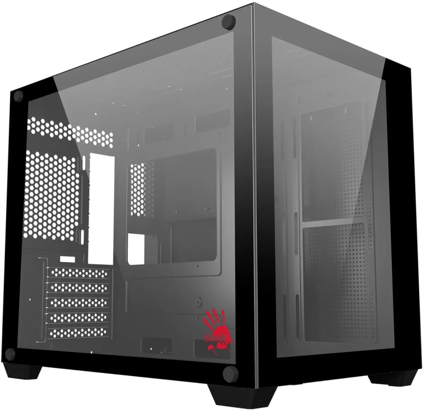 

Корпус mATX Bloody BD-CC108-BK без БП, боковая панель из закалённого стекла, 2*USB 3.0, BD-CC108-BK