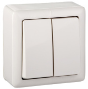 фото Выключатель двухклавишный  Systeme Electric VA56-232I-B