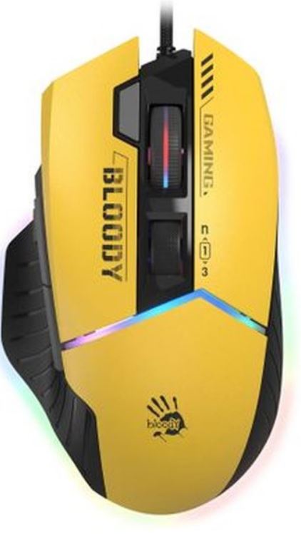 

Мышь A4Tech Bloody W95 Max Sports желтый/серый оптическая 12000dpi USB 10but (1911894), Bloody W95 Max Sports