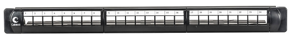 Изображение товара Патч-панель Cabeus PLB-24 24 порта Keystone Jack 19 дюймов 1U для сети