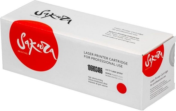 

Картридж Sakura SA106R03486 для Xerox Phaser, WC, пурпурный, 2400 к., SA106R03486