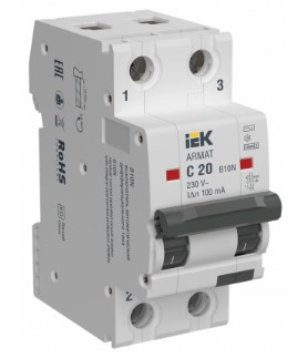 Изображение товара Автомат защиты IEK AR-B10N-2-C020C100 20 А 2П