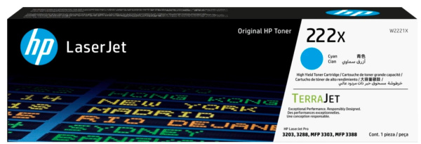 Изображение товара Тонер-картридж HP 222X для LaserJet Pro 3288/3303 оригинальный