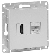 фото Розетка HDMI  EKF UP1-SOA-HDMI+RJ45