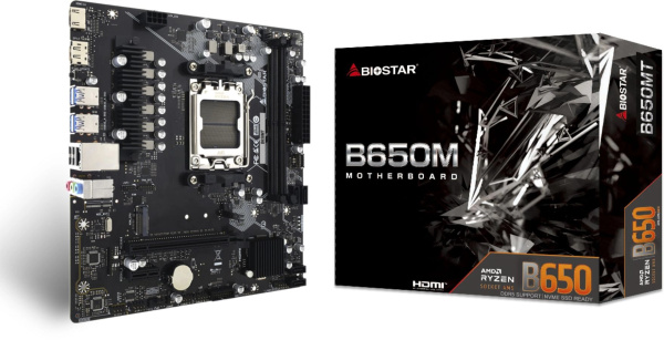Изображение товара Материнская плата Biostar B650MT с сокетом AM5, DDR5, PCIe 4.0, mATX