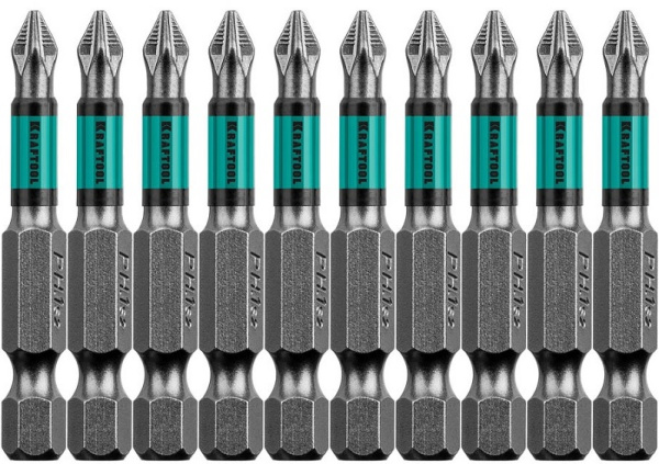 Изображение товара Набор бит Kraftool Optimum Line PH1 50 мм 10 шт магнитный наконечник