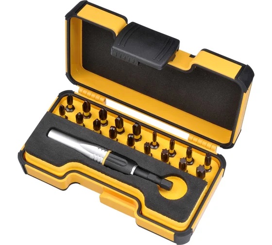 

Набор бит Felo 02071946 ударных PZ/PH/Tx Impact с держателем бит Impact в кейсе, 19 шт, 02071946