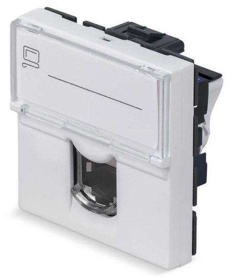 Изображение товара Модуль Keystone RJ45 UTP Cabeus KJ-RJ45-Cat.6-180T-FP-L-45