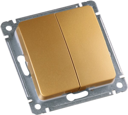 Изображение товара Выключатель двухклавишный HEGEL ВС10-451-07 - стильное решение для вашего дома