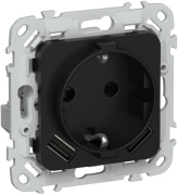 фото Розетка с заземлением  IEK FI-R14-16-1-U21-D31-K02