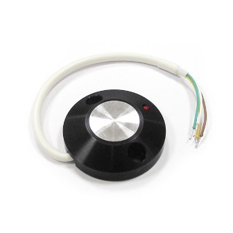 Кнопка Даксис КН-05 выхода накладная, металлическая с индикацией, 37мм (D) х12мм