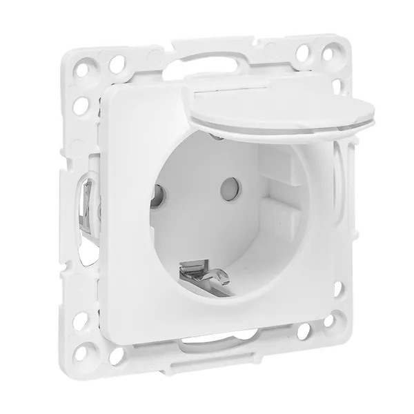 

Розетка EKF EYR16-028-10-44 Стокгольм 16А автоматические клеммы с/з белый с крышкой и защитными шторками IP44 механизм, EYR16-028-10-44