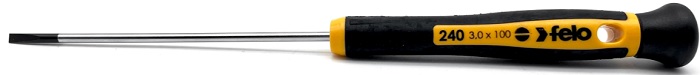 

Отвертка шлицевая Felo 24003560 плоская для точных работ 3,0X0,5X100, 24003560