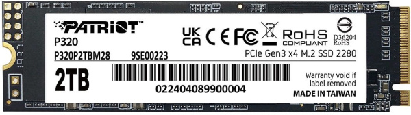фото Накопитель SSD M.2 2280 Patriot Memory P320 в Уфе 2048 ГБ
