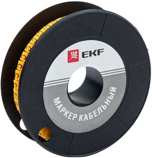 

Маркер на кабель EKF plc-KM-4-C 4,0 мм2 "C" (500 шт.) (ЕС-2), plc-KM-4-C