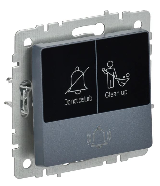 

Кнопка звонка IEK BR-V14-2-10-K35 BRITE с индикацией для отелей 10А ВС10-1-9-БрМ Маренго, BR-V14-2-10-K35