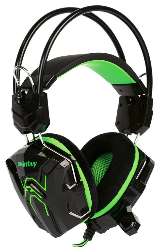 

Гарнитура SmartBuy RUSH SNAKE SBHG-1200 игровая, велюровые амбушюры, шнур 2,2 м, черный/зеленая (1/30), RUSH SNAKE