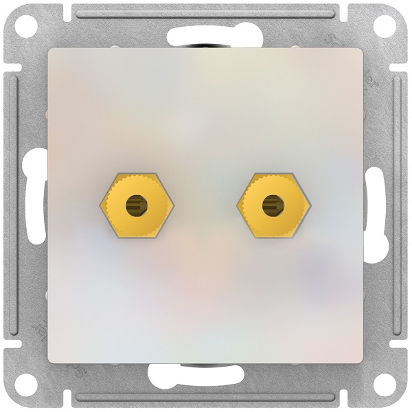 

Розетка Schneider Electric ATN000487 AtlasDesign, аудио, двухместная, жемчуг, ATN000487