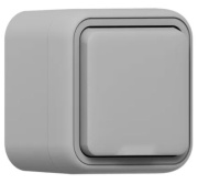 фото Розетка с заземлением с крышкой  EKF BT1-SOG-111