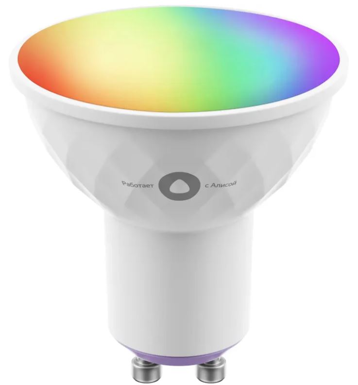 

Лампа Яндекс Bulb_GU10 YNDX-00019 с голосовым помошником Wi-Fi/GU10/4.9 Вт/400 lm/поддержка RGB, Bulb_GU10