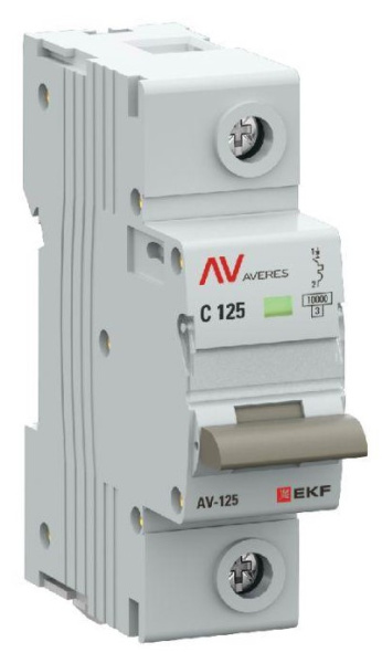 Изображение товара Автоматический выключатель EKF mcb125-1-125C-av серия Averes 125 А IP20