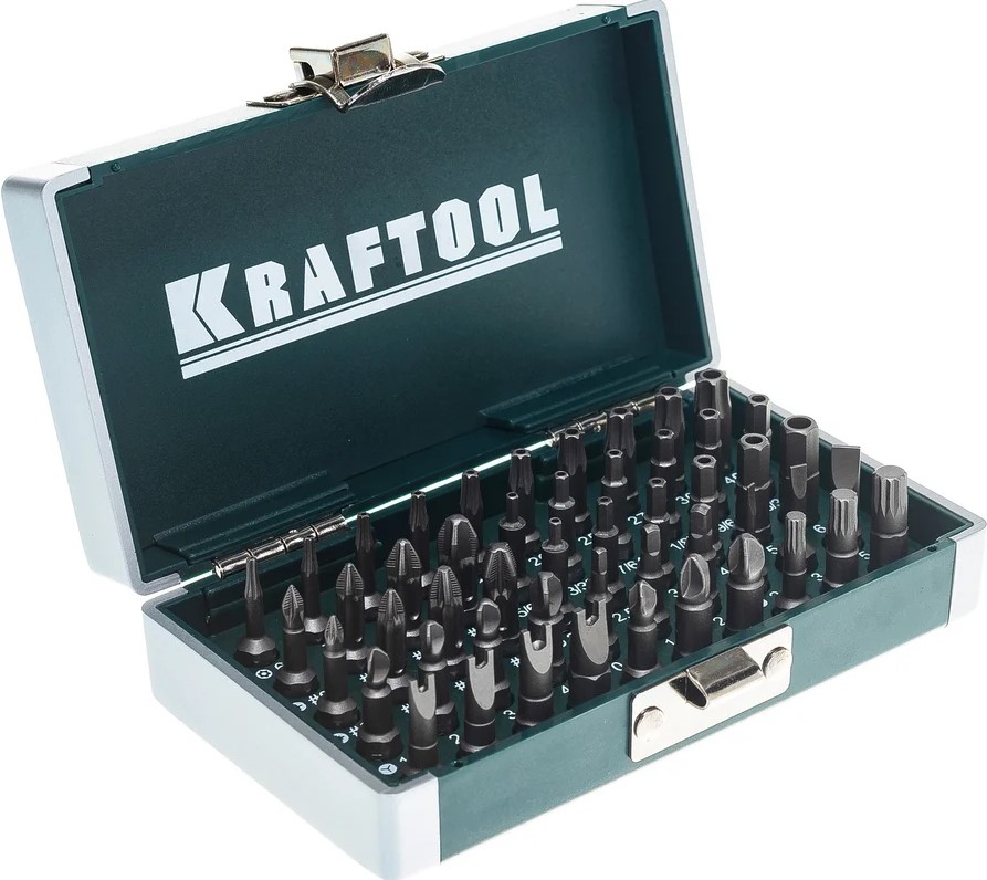 

Набор бит Kraftool X-Drive 26065-H50 Kraftool кованых торсионных, Cr-Mo, система насечек "NSS", 50 предметов, в боксе, X-Drive