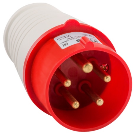 

Вилка кабельная КЭАЗ 222738 015-16А-6h-380AC-3P+PE+N-IP44, 222738
