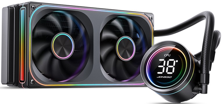 

Система охлаждения жидкостная JONSBO TH-240 Black LGA 1700/1200/115X/AM5/AM4 (TDP 260W, 2*120mm, 700-2400rpm, 37.3dBa) Ret, TH-240 Black