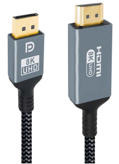 

Кабель-переходник Caweon ECB-1M DP - HDMI, VISARIO, 1м, серый, ECB-1M