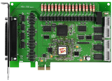 

Плата ICP DAS PEX-730 CR PCI Express, 32-channel isolated digital I/O & 32-channel TTL digital I/O board. (current sinking) (RoHS) Includes one CA-400, PEX-730 CR