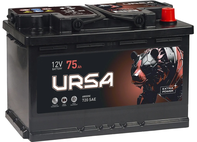Батарея URSA UE750 Extra power 75Ah R+