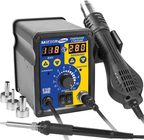 Изображение товара Паяльная станция МЕГЕОН 00386 с цифровым регулированием температуры