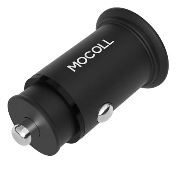 

Зарядное устройство автомобильное MOCOLL Alfa Series C30WB 30W, USB-C, USB-A, цинковый сплав + медь, чёрный, Alfa Series