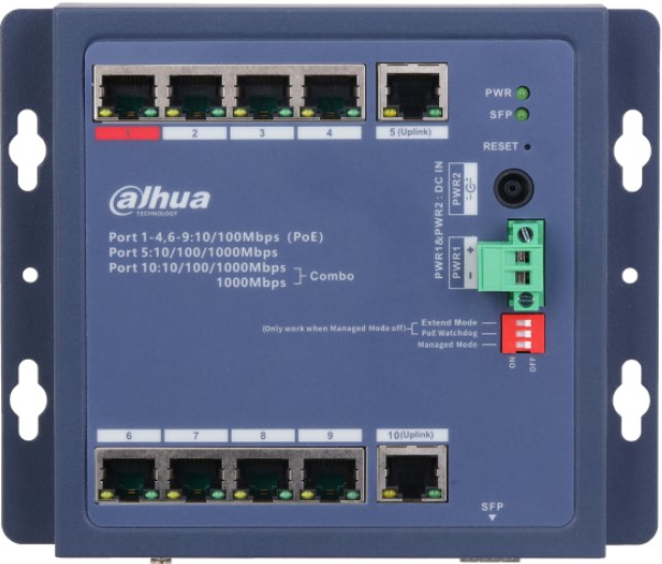 

Коммутатор Dahua DH-CHS4110-8ET-90-F, DH-CHS4110-8ET-90-F