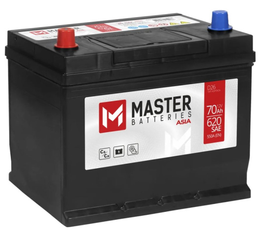Изображение товара Автомобильный аккумулятор MASTER BATTERIES MBA701 12 В 70 Ач