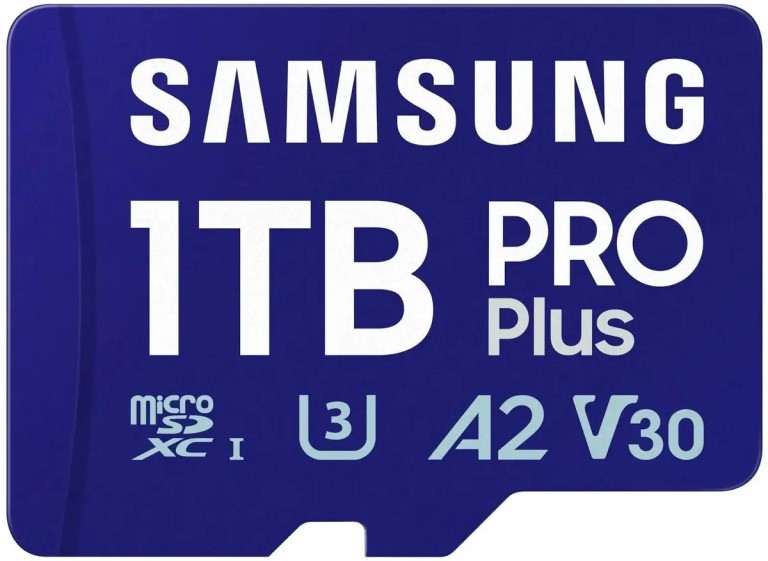 

Карта памяти MicroSDXC 1024GB Samsung MB-MD1T0SA Pro PLUS V30 A2 + adapter, MB-MD1T0SA