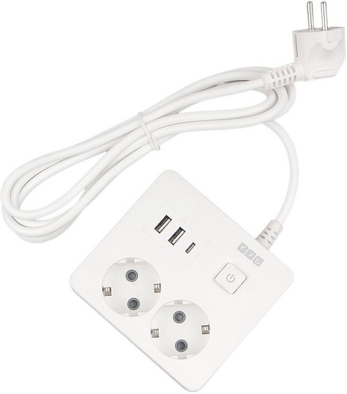 

Удлинитель сетевой Power Cube PC-1-2M 2р с/з вык., 3USB, 3500 Вт, 16А, 1.9 м, 3*1,0 (белый) квадрат, PC-1-2M