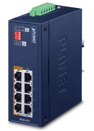 

Инжектор PoE Planet IPOE-470 IP30 INDUSTRIAL 4-PORT 10/100/1000T 95W 802.3BT POE++ INJECTOR HUB (240 WATTS POE BUDGET, POE USAGE LED, BT&POH/FORCE DIP, IPOE-470