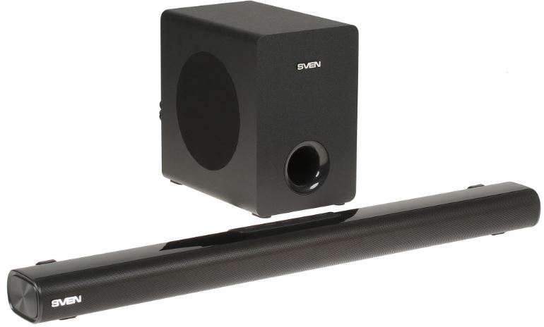 

Саундбар Sven SB-2150A SV-019556 черный (180 Вт, USB, HDMI, ПДУ, Optical, Bluetooth, дисплей, беспроводной сабвуфер), SB-2150A