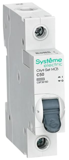 

Автоматический выключатель Systeme Electric C9F36150 City9 Set С 50А 1P 6kA 230В, C9F36150