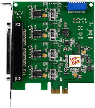 

Плата ICP DAS VEX-114 CR PCI Express, Serial Communication Board with 4 RS-232 ports (RoHS), VEX-114 CR
